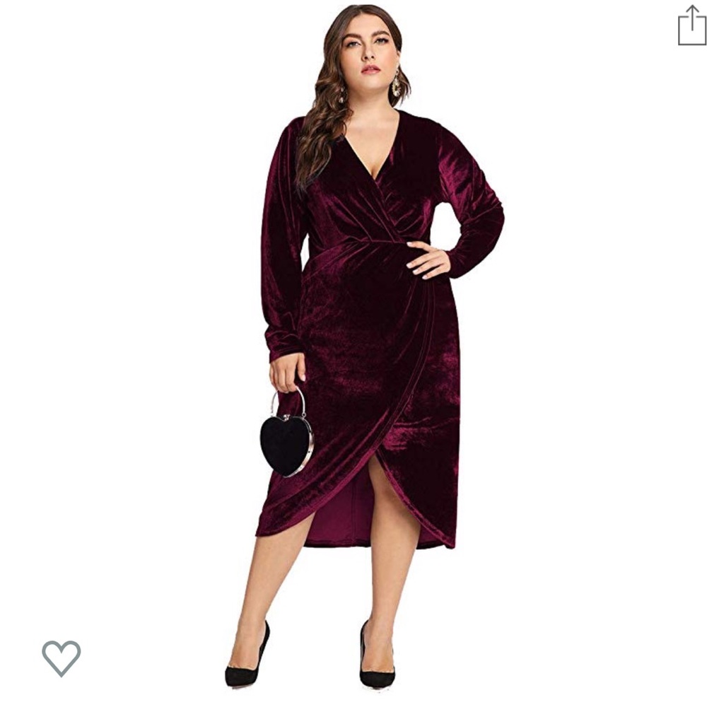 NWT Velvet Wrap Cocktail Dress size 14